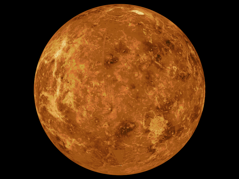 Карта Венеры. Анимация