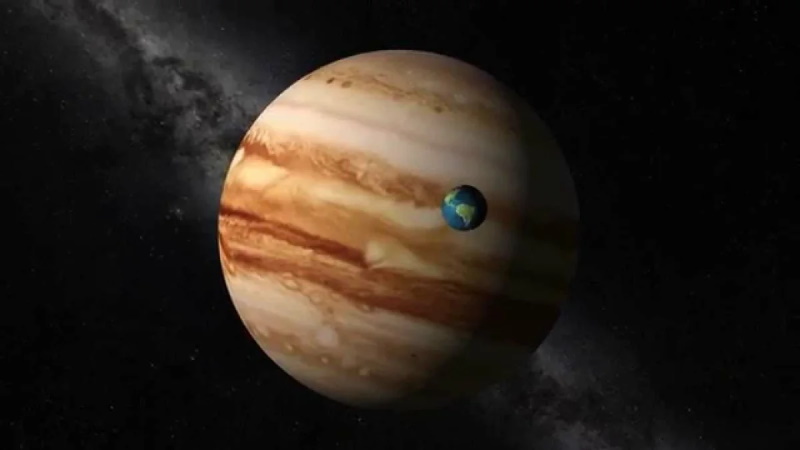 Сравнение Юпитера и Земли